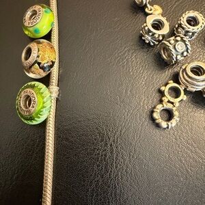 Pandora Authentic Murano Green Glass Charms